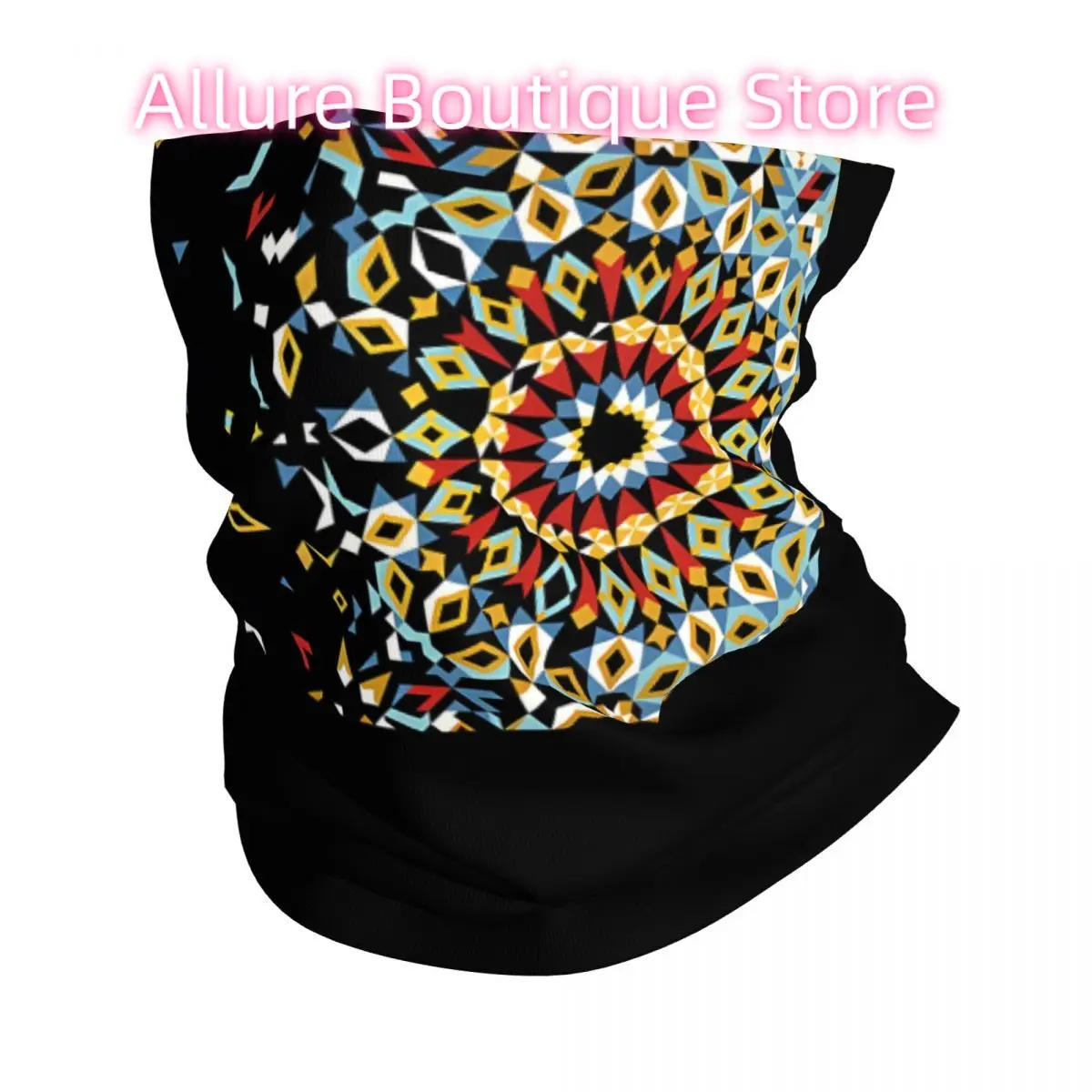 

Марокканская мозаика, бандана на шею, белый шарф, универсальный головной убор для рыбалки, унисекс, для взрослых, зима