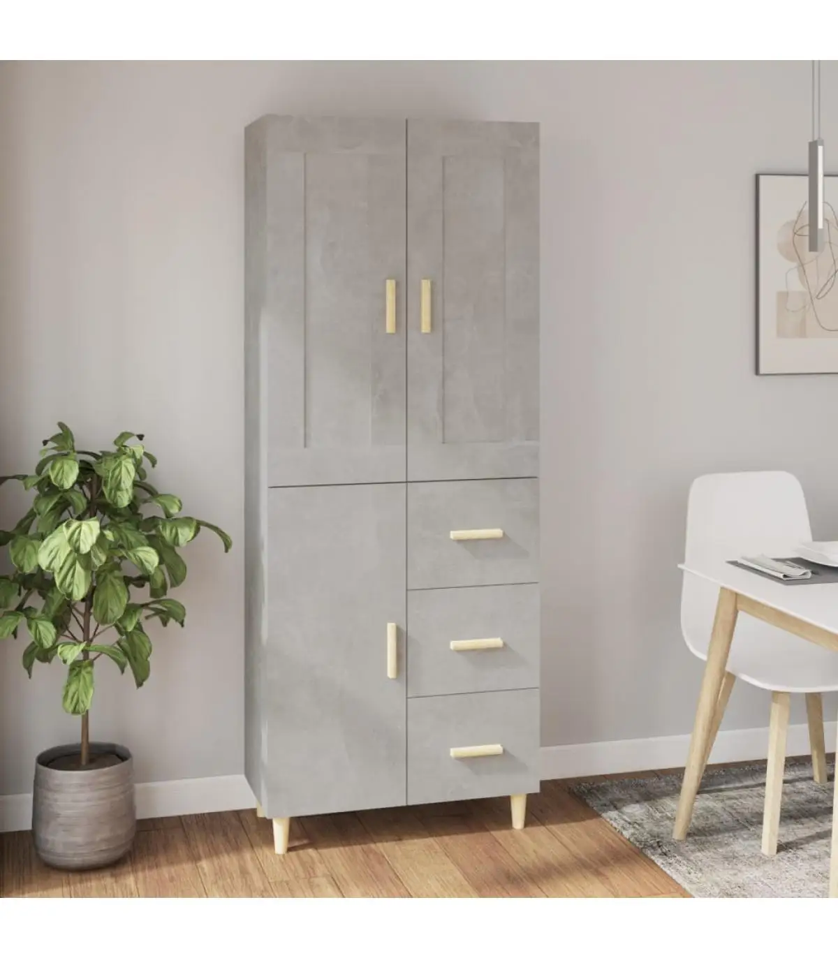 Sideboards high sideboard gray concrete plywood