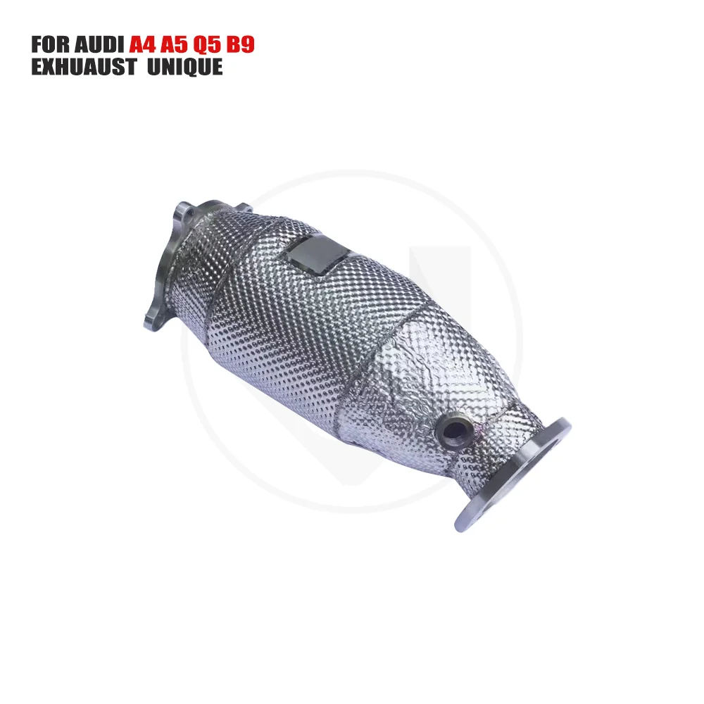 

UNIQUE Exhaust Manifold Downpipe for AUDI A4 A5 Q5 B9 Car Accessories With Catalytic converter Header Without cat pipe