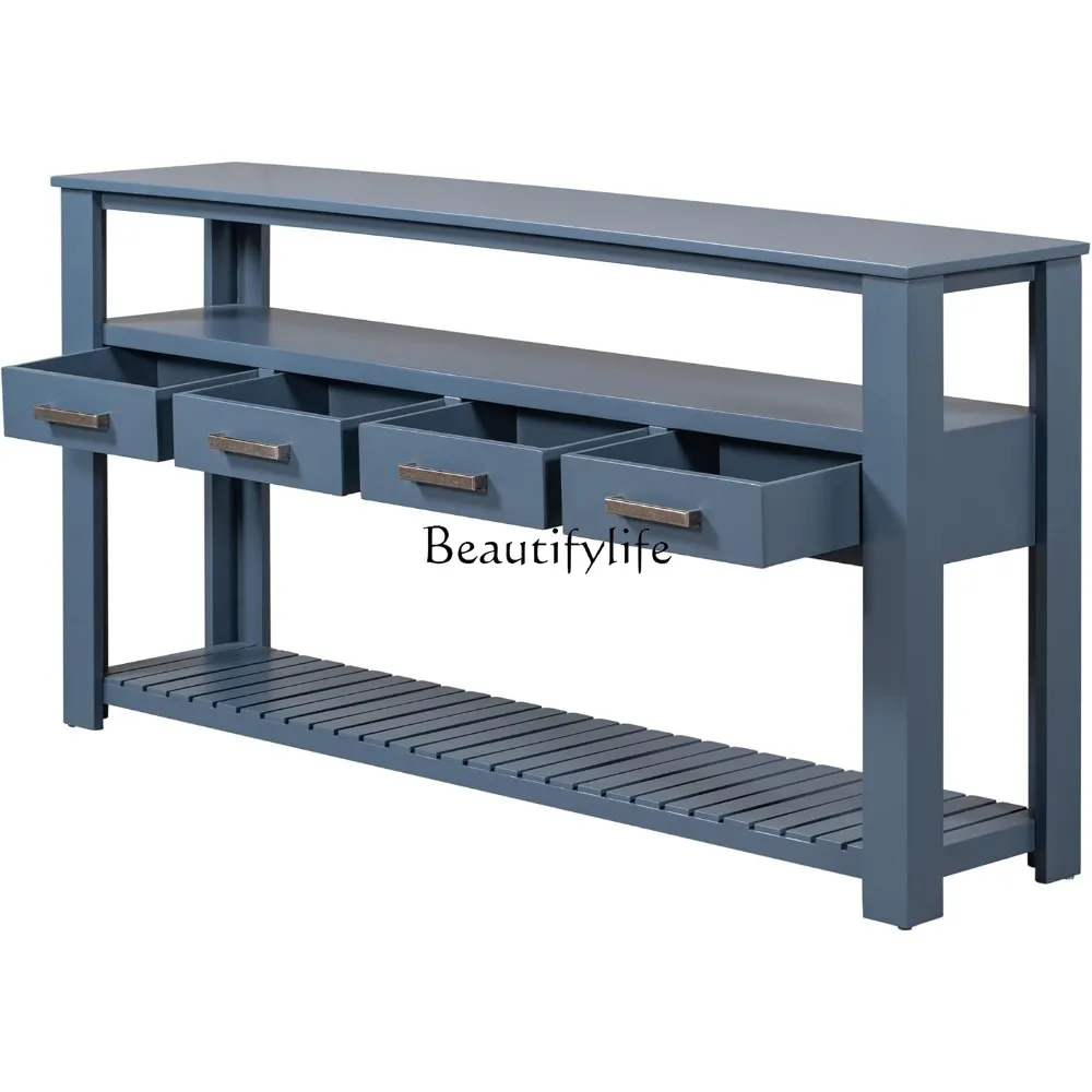 

Console Table, Sofa Table with 4 Drawers and 2 Shelves, Suitable for Entrance, Hallway, Living Room, Bedroom