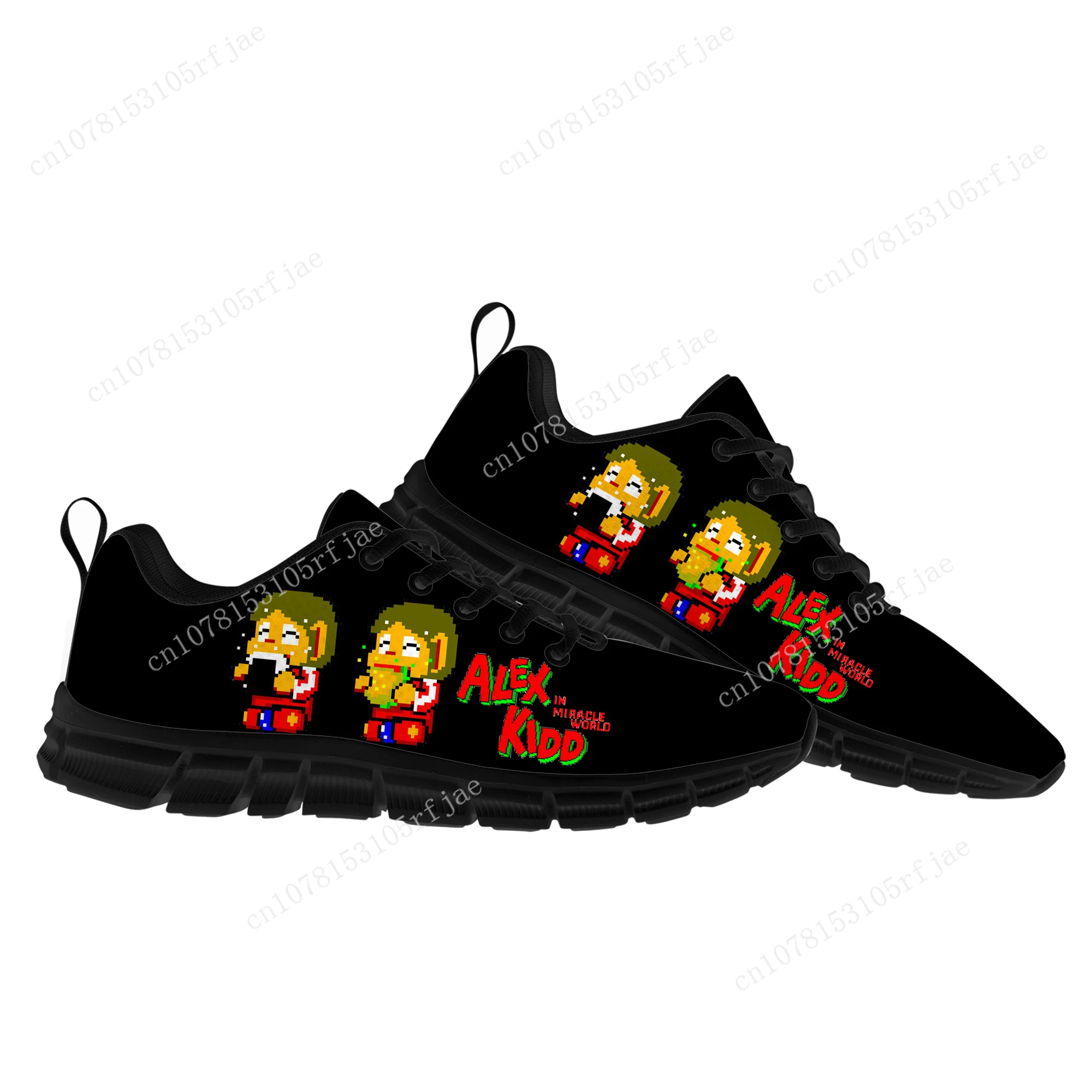 Alex Kidd-Zapatillas deportivas de dibujos animados para hombre, mujer y niño, deportivas personalizadas de alta calidad, a la moda