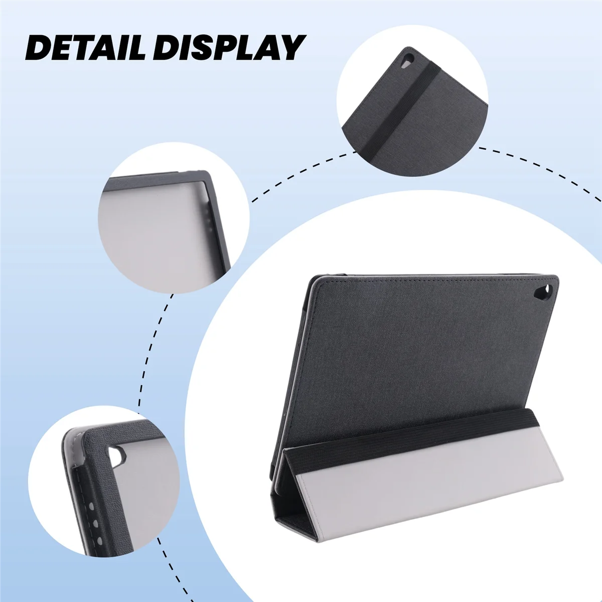 2025 New Tablet Case for ALLDOCUBE IPlay40 Tablet 10.4 Inch PU Leather Case Flip Case Cover for CUBE IPlay 40 (Black)