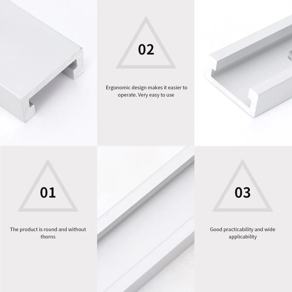 1Pcs T-Shaped Groove Rail Clamp Holder 300Mm Ergonomic Design Lightweight Compact Fixing for Assembly and Fixing
