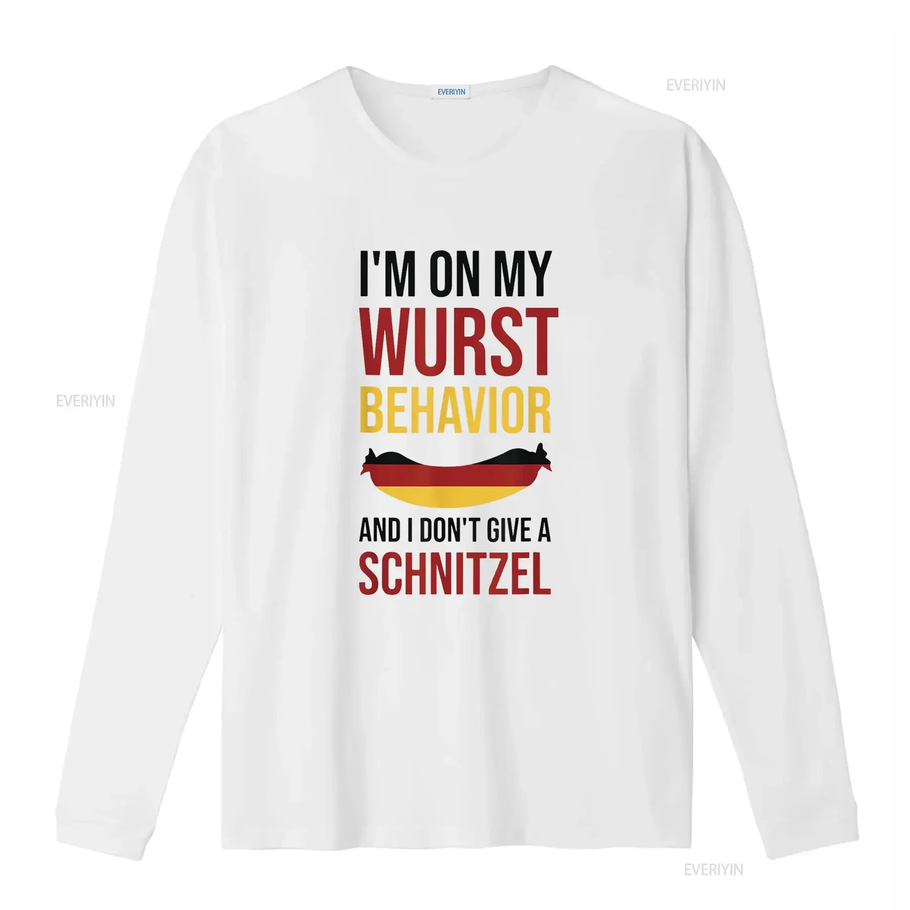 OktoberfesT T Shirt German Funny Octoberfest Wurst Behavior White vintage Washed fashion streetwear Breathable Casual Soft