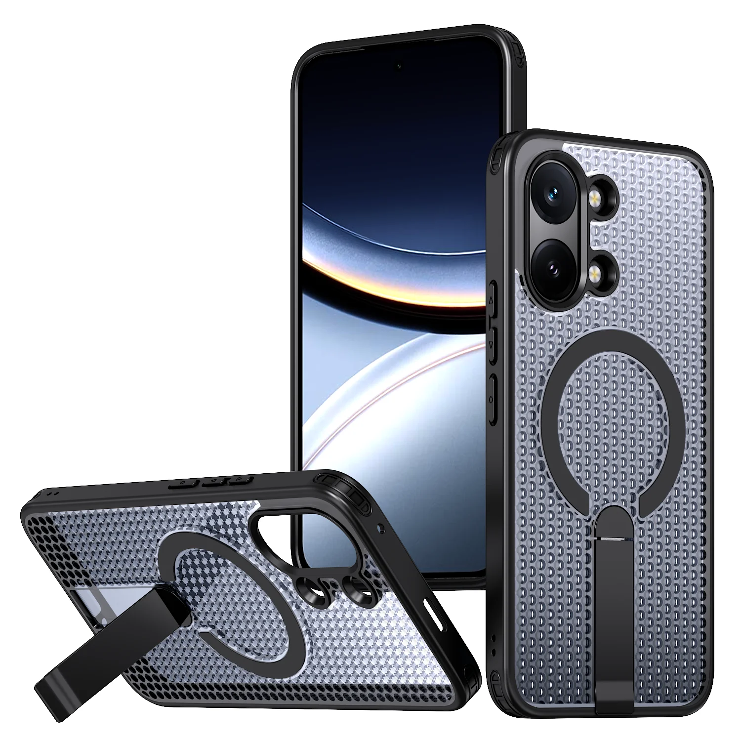 Magnetische Panzer-Handyhülle für Xiaomi Poco X8 Pro Max Poco X8 Pro mit Kühlung und Wärmeableitung für Magsafe Metallhalterung Rückabdeckung