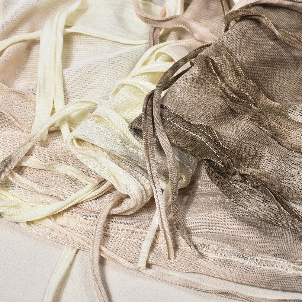 Summer Women's Suit Flow Sue Hole Contrast Color Sexy Crop Tie Dye Short Top And Skirt Sets Fashion Lady Two Outfits