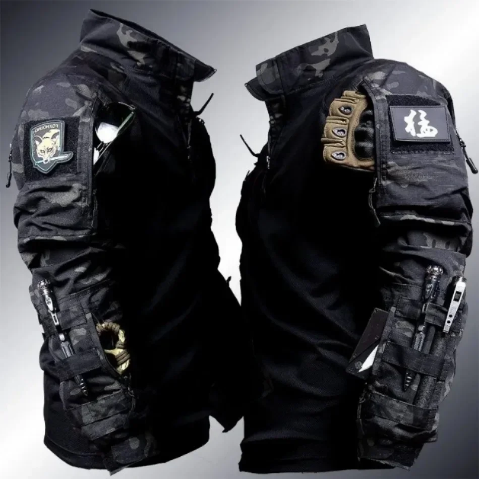 Outdoor Camo Anzüge Taktische Uniform Training Sets Arbeitskleidung Cargo Hosen Tactic Armee Kampf Shirts Jagd Kleidung Tragen-wider – Detail 15