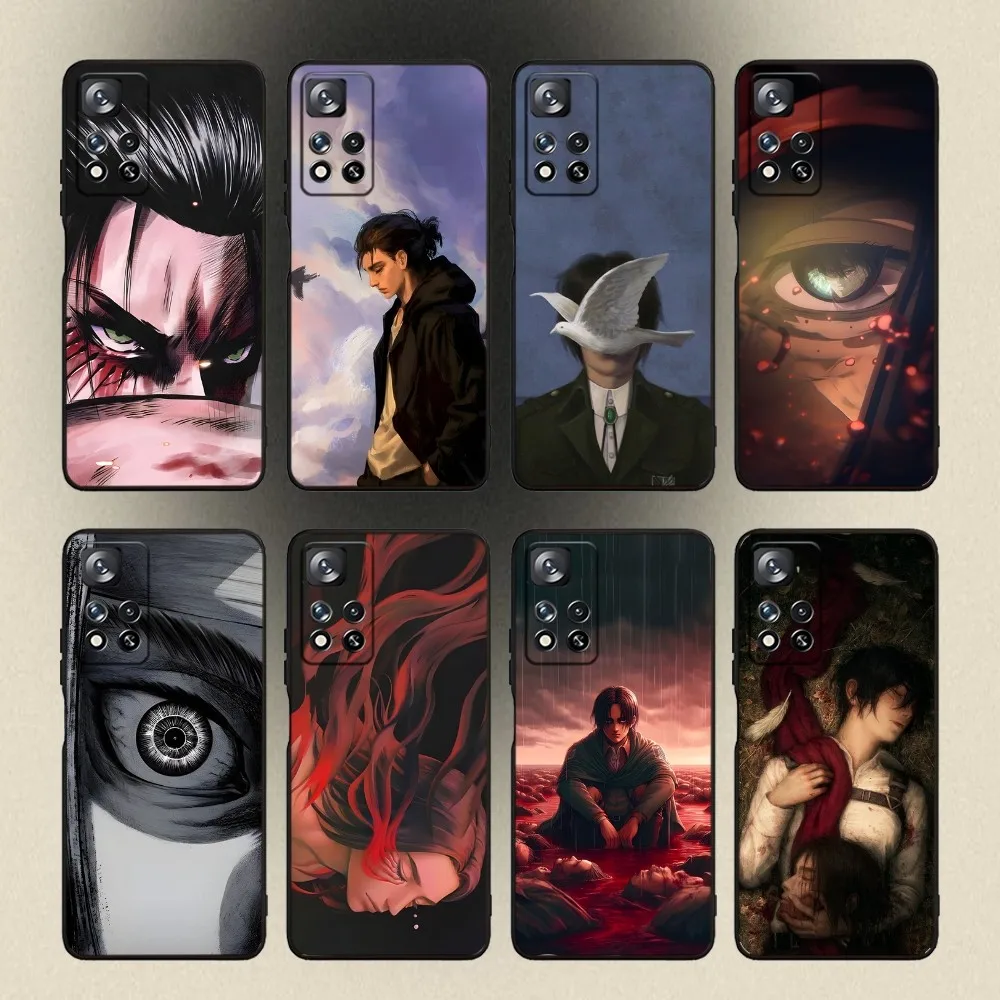 Anime Attack On Titan Eren Yeager Phone Case For Samsung Galaxy A20,A21s,A22,A31,A32,A52,A53,A72,73,A80,A91 Soft Black Cover