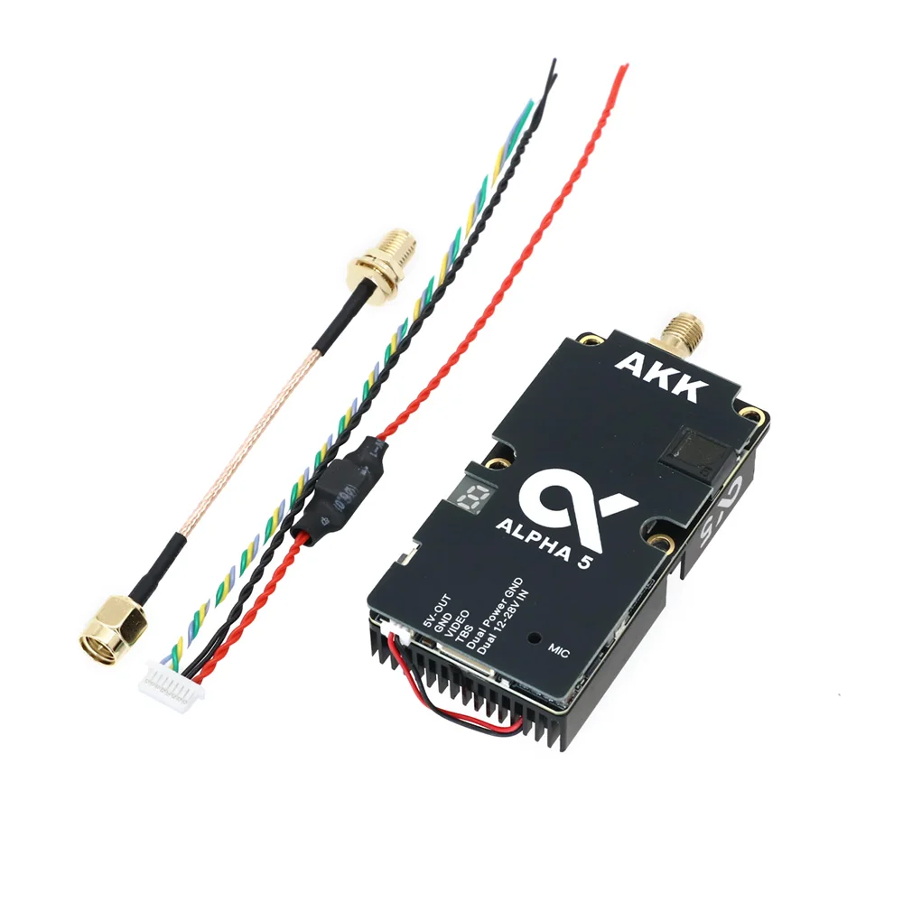 AKK Alpha4 Alpha5 Alpha8 Alpha10 Alpha16 5.8-6.0GHz FPV Video Transmitter 4W 5W 8W 10W 16W VTX for Long Range FPV Racing Drones