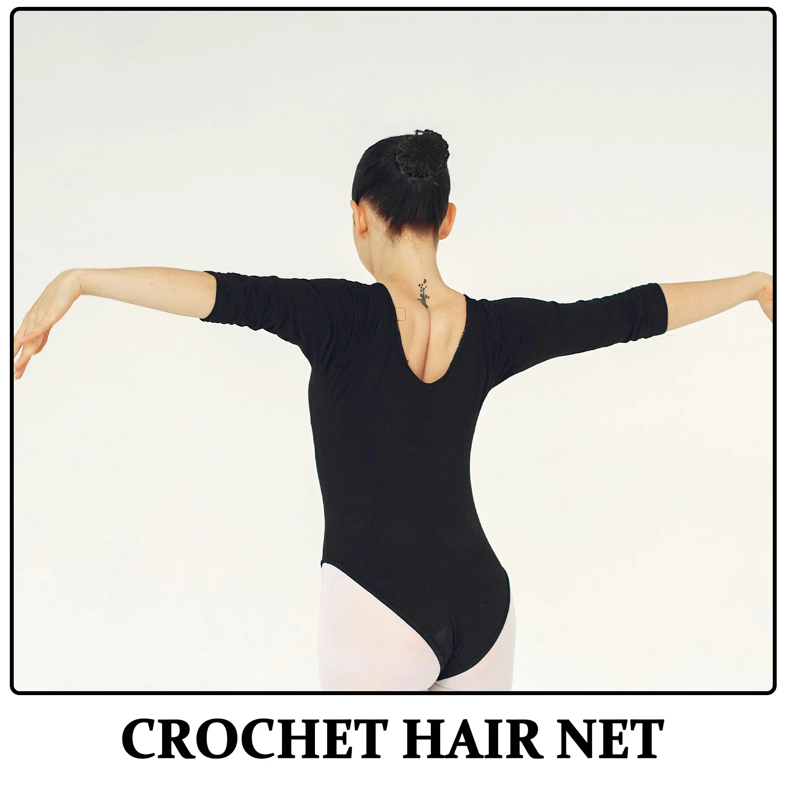 صانع كعكة الشعر الكروشيه المرن باللؤلؤ للرقص سنود، حامل كعكة الشعر القابل لإعادة الاستخدام، إكسسوارات الباليه النسائية #6