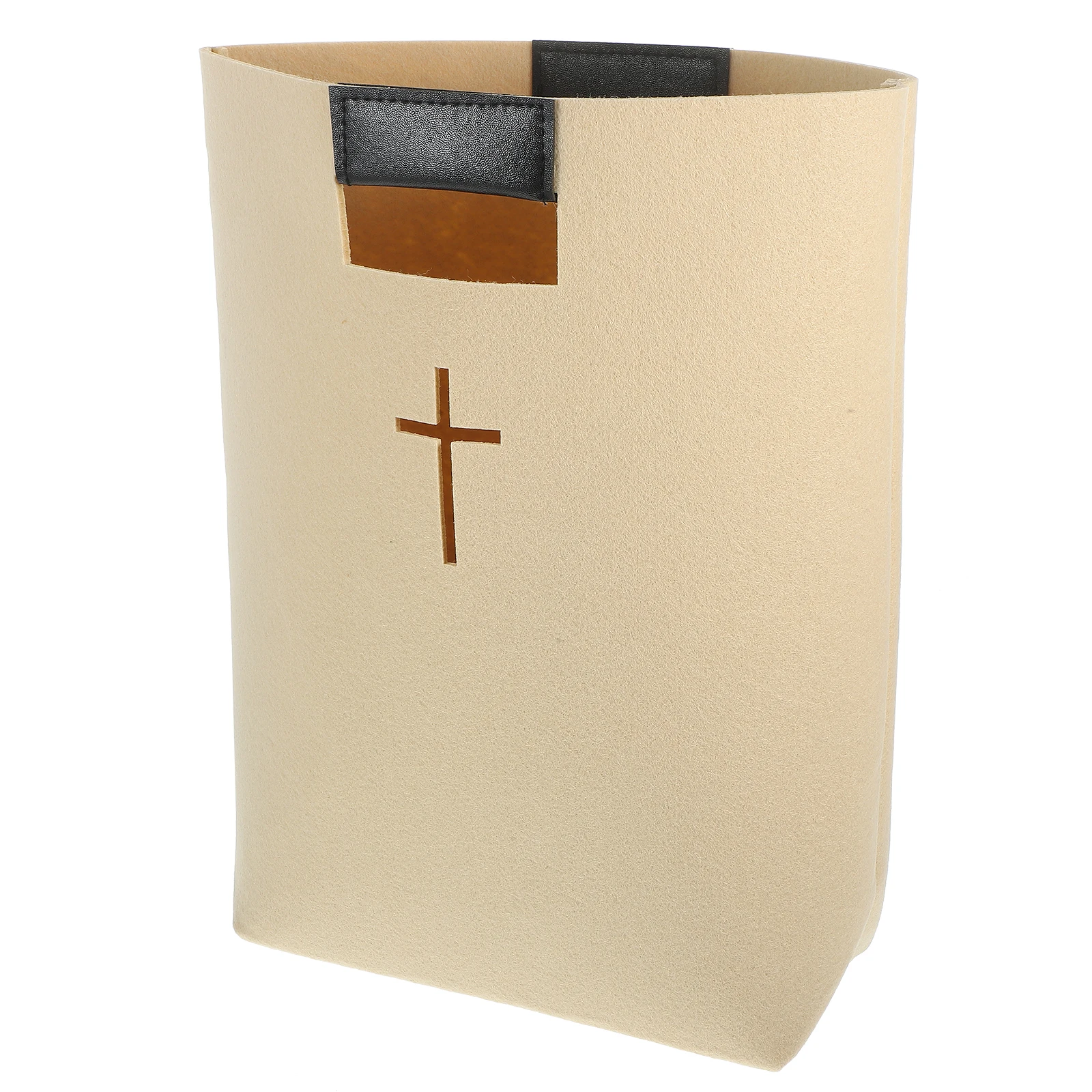 

Felt Tote Bag Bible Case Reusable Storage Handbag Organizer Snap Button Multi-Function Travel Shopping Bag School Office Church