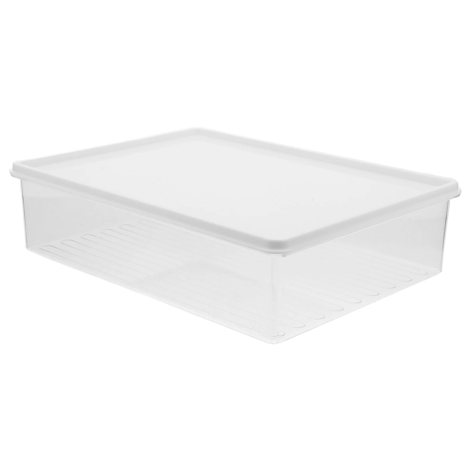 

Refrigerator Storage Box Transparent Kitchen Organizer with Lid for Fruits Vegetables Food Freezer Drawer Bins Containers