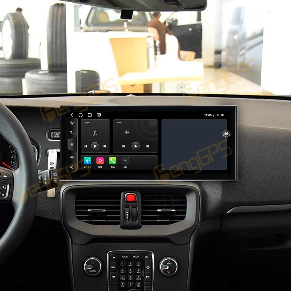 15.8 Inch QLED Screen Car Radio For Volvo V40 2013-2019 Android 15 Qualcomm CarPlay Multimedia Player GPS Navigation Stereo
