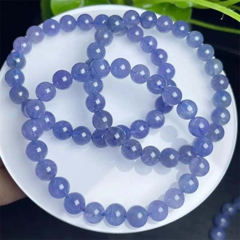 

Natural Tanzanite Bracelet Healing Crystal Gemstone Jewelry For Woman Man Fengshui Christmas Gift 1PCS 6/7/8/10MM
