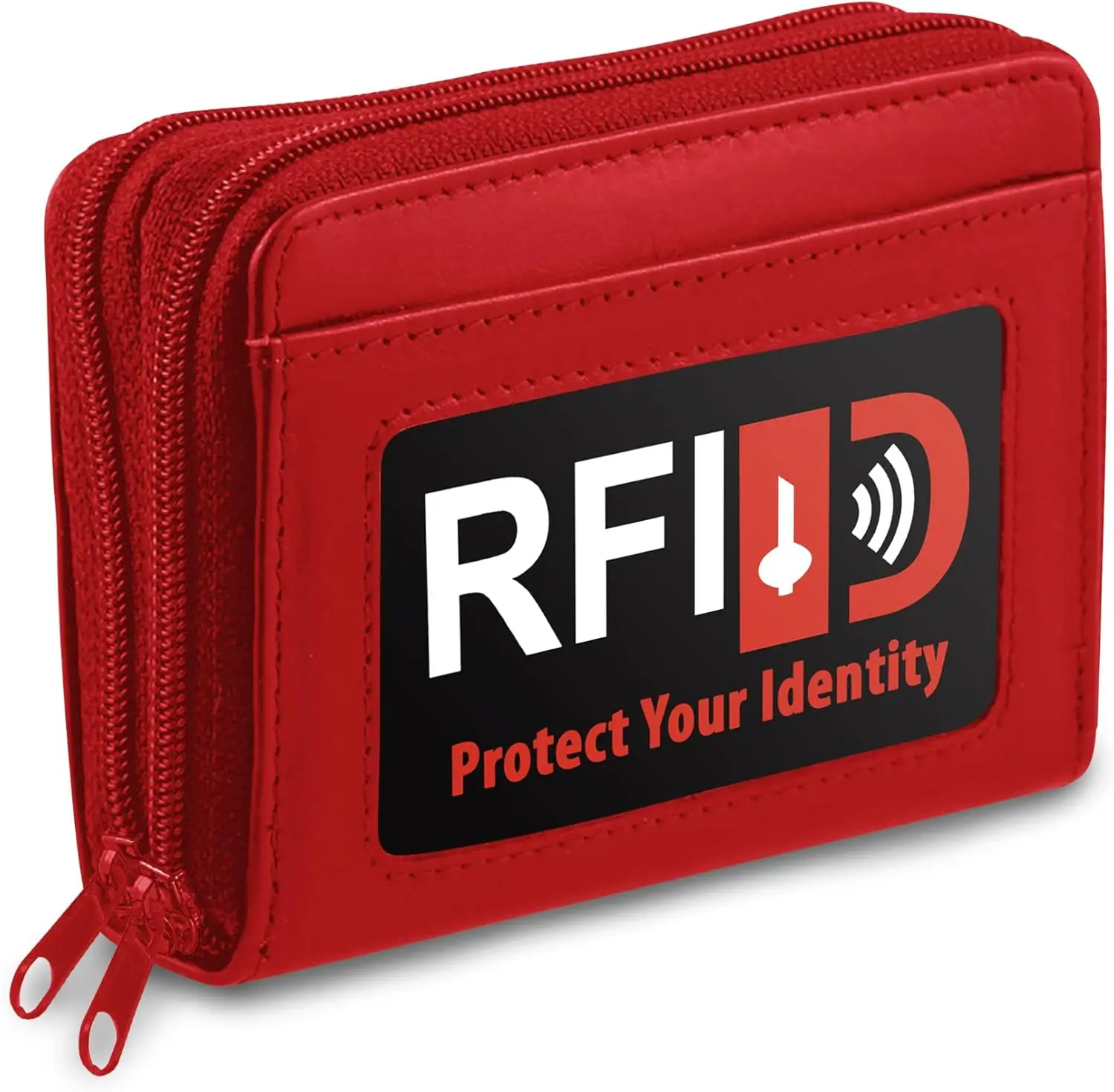 

RFID Blocking Credit Card Wallet for Women, Genuine Leather, Slim & Durable with ID Window