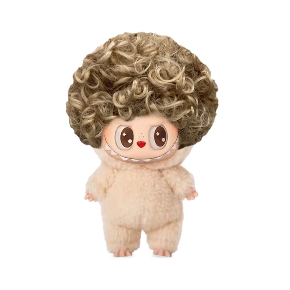 Acconciature fresche Capelli per Circonferenza della testa LABUBU Accessori per bambole Parrucca per bambola in morbida seta in fibra ad alta temperatura