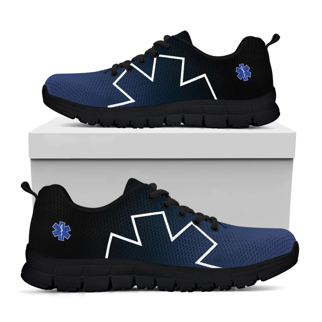 Blue Star Design Shoes EMT/EMS Printing Lightweight Outdoor Shoes Comfortable Nurses Medical Design Casual Shoes