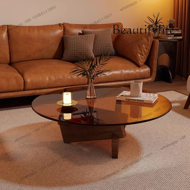 

Italian Space Savin Coffee Table Glass Computer Cheap Simple Side Table Cute Center Dinner Mesas Bajas Chinese Style Furniture