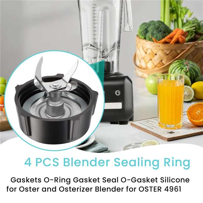 4 шт. уплотнительное кольцо для блендера, уплотнительное кольцо, уплотнительная прокладка, силиконовая прокладка для блендера Oster и Osterizer для OSTER 4961-A58E