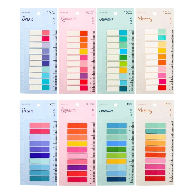 Multi-color Index Tabs with Binder Ruler Index Labels Index Flags Reading Labels Sticky Index Stickers Notes