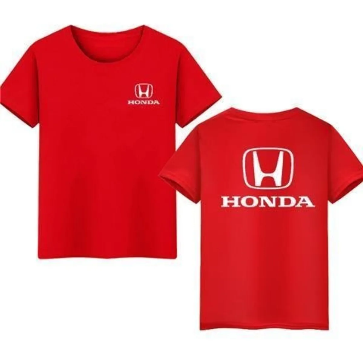 هوندا 2025 صيف جديد حار قصير الأكمام وزرة مخصصة 4S متجر سيارة الجمال إصلاح سيارة الأصدقاء نادي فضفاض تي شيرت القطن الخالص