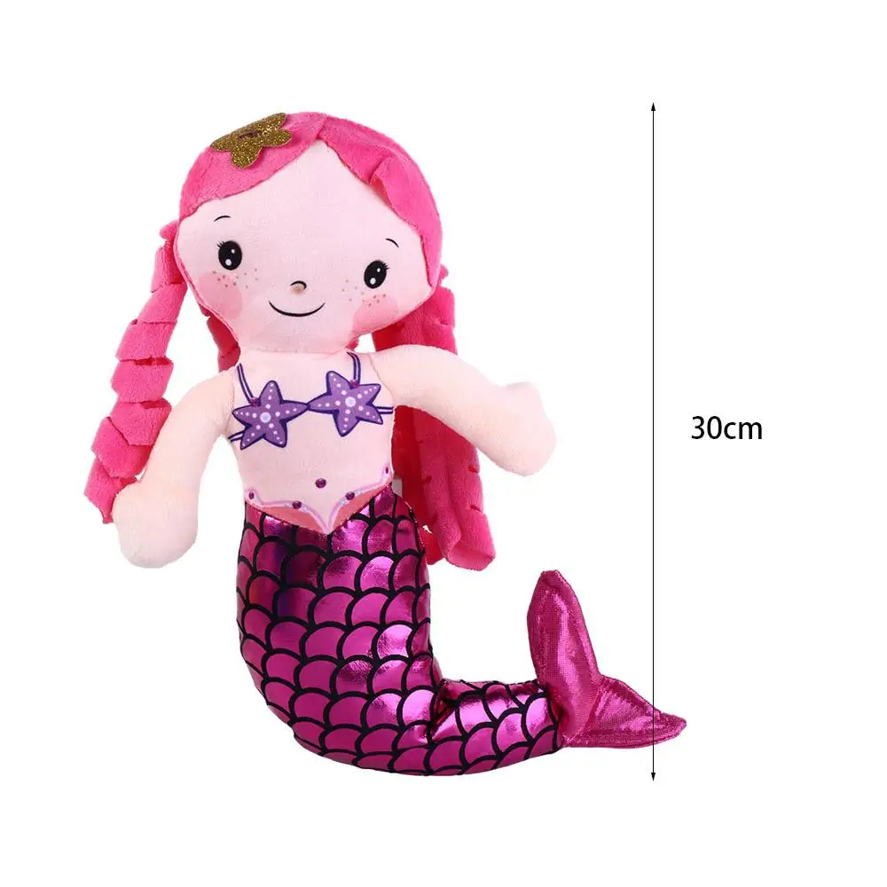 30cm Cartoon Mermaid peluche bambola giocattolo Comfort bambola Mini simpatico cuscino bambino farcito peluche per bambini ragazze regali di compleanno