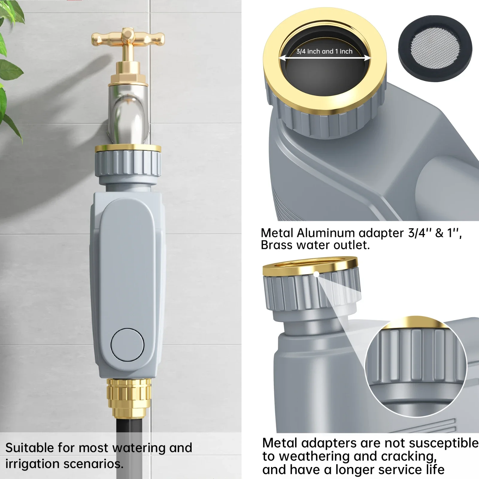 Zigbee WiFi Jardim Rega Temporizador, Aspersor Inteligente, Sistema de Irrigação por Gotejamento, Gravador de Fluxo de Água Embutido, Tuya, Controlador de Água