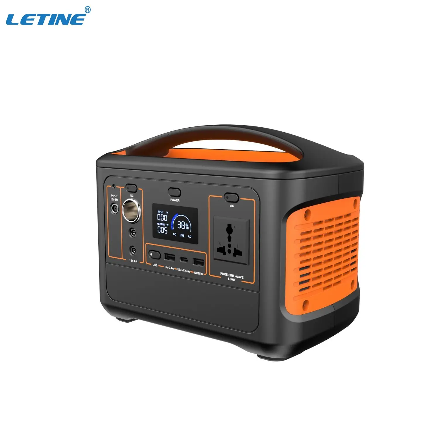 600W Outdoor Energy Storage Power Supply 568WH 153600Mah Portable Camping Solar Generator Portable Power Station Charging Bank