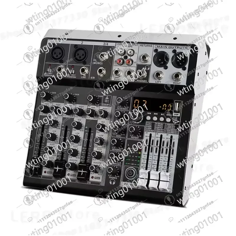 for RP-4 4 Channel Audio Mixer Pro DJ Controller Console High Quality Sound Mixing Board for Studio Live Performance