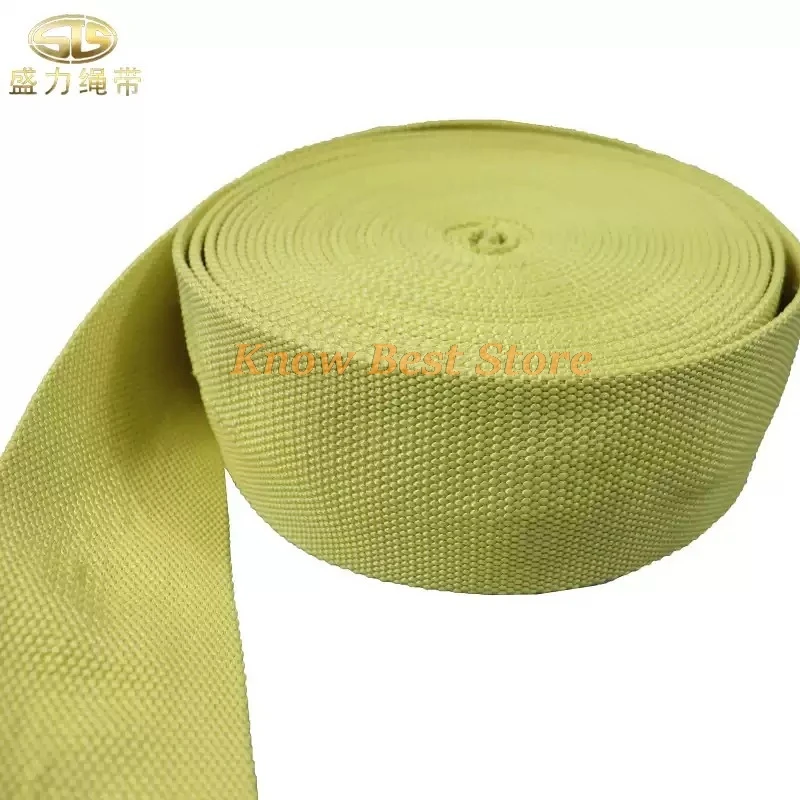 High Strength Aramid Fiber Tape Meta Aramid Fiber Woven Tape Fabric Belt, Kevlar Fireproof Textile Resistant To High  and Wear