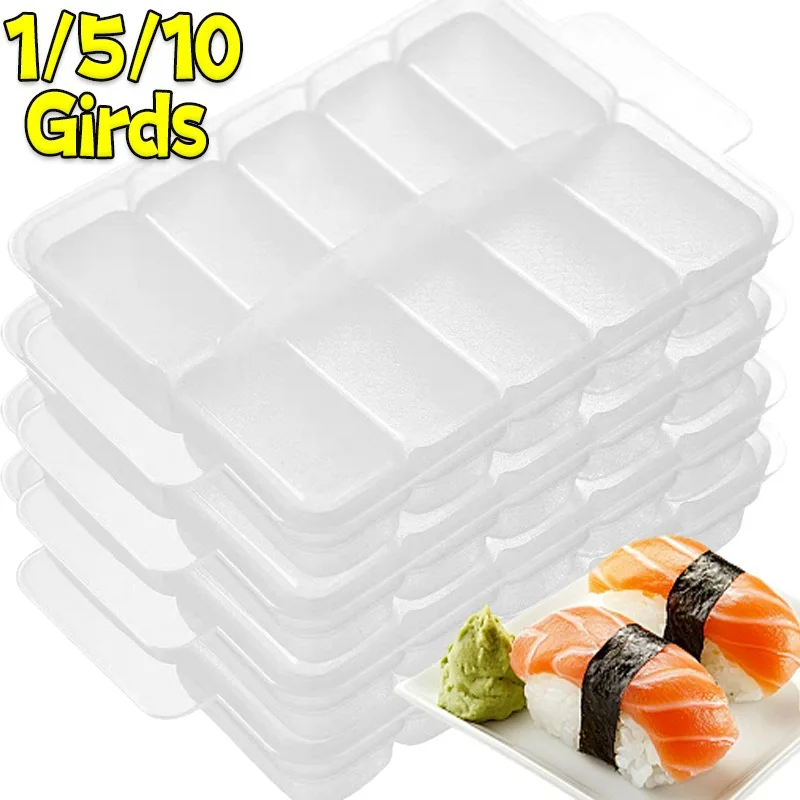 Moldes para Sushi DIY, juego de moldes para bolas de arroz, fabricante de forma de arroz para Sushi, molde para rollo de Sushi, caja agitadora de arroz Bento, herramienta de cocina, 1/5/10