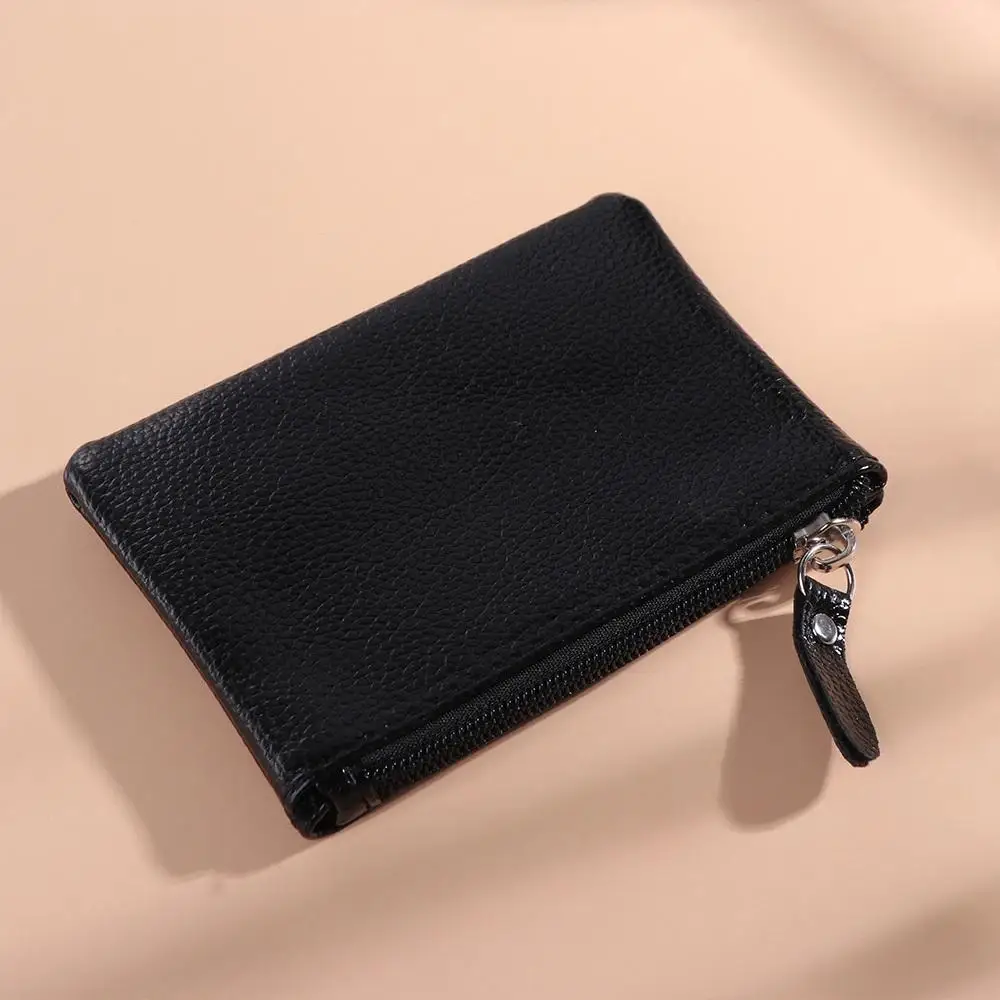 Cartera de cuero PU para hombre y mujer, monedero de negocios de alta calidad, bolso de mano para dinero, funda para tarjeta de identificación, moda Simple