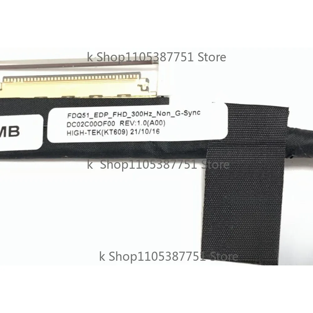 New Laptop Screen Cable For Dell Alienware M15 R3 R4 FHD 300HZ 0R37RV DC02C00OF00 40PIN