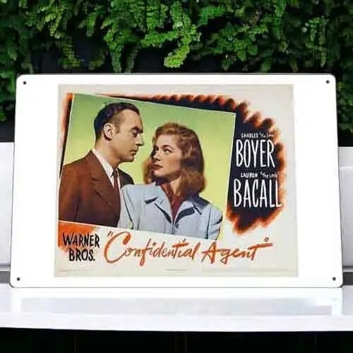 Confidential Agent Metal Movie Poster Tin Sign Plaque Wall Decor Film 8