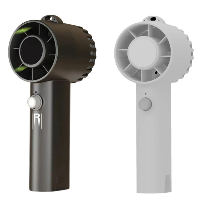 휴대용 핸드 헬드 소형 팬 야외 속도 무한히 조절 가능한 속도 팬 여행 캠핑을위한 12000rpm 먼지 송풍기