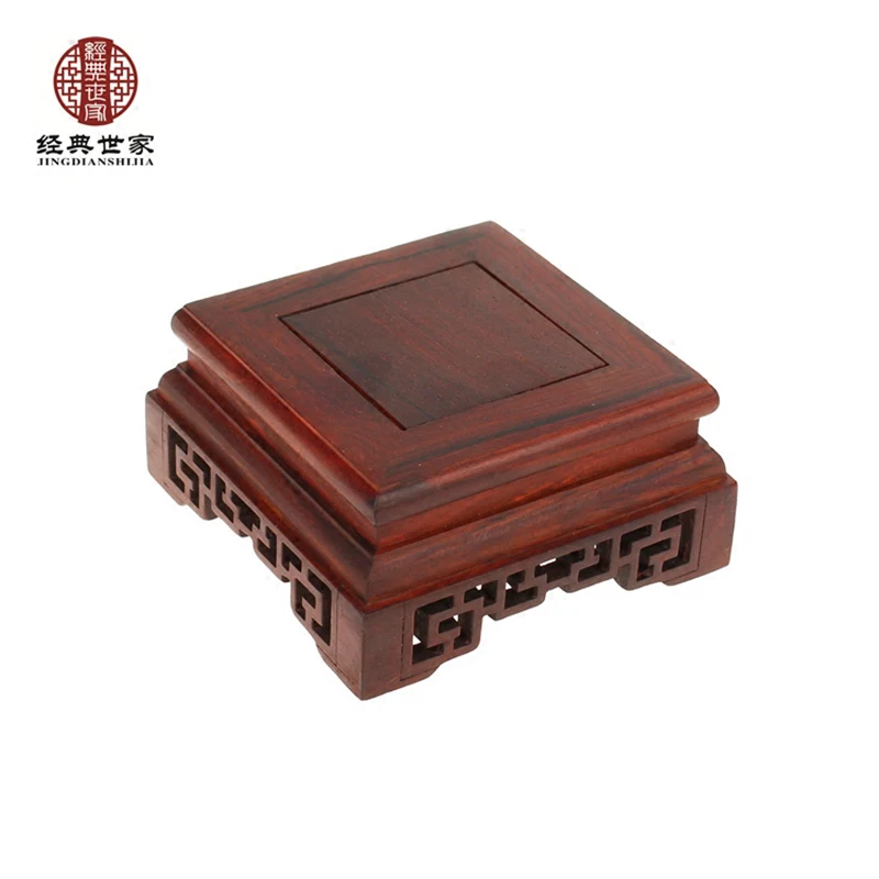 Redwood Square Base,Bonsai Vase Pedestal,Collection, Stander Display, Traditional Chinese