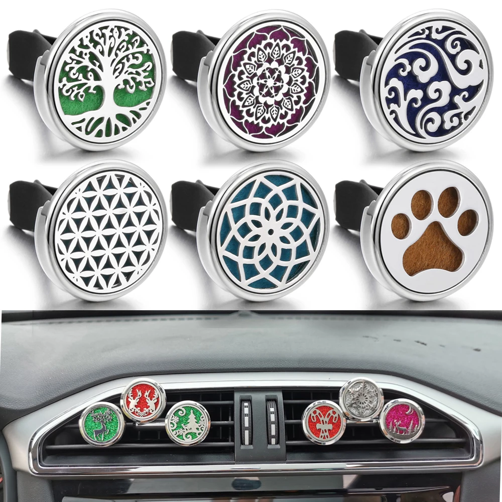 1pc Refillable Car Air Freshener Perfume Diffuser Clip Auto Air Vent Car Interior Accessories Car Aromatherapy Diffuser Clips