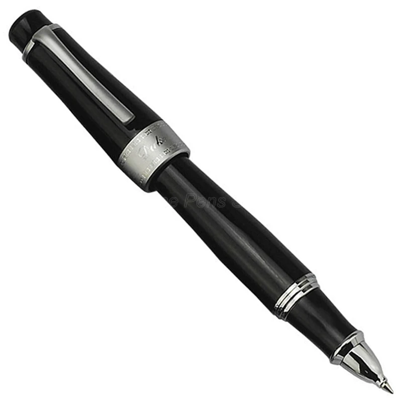 Duke 2009 Black Charlie Chaplin Memory Metal Classic Big Size Heavy Rollerball Pen Silver Trim Professional Writing Tool ﻿