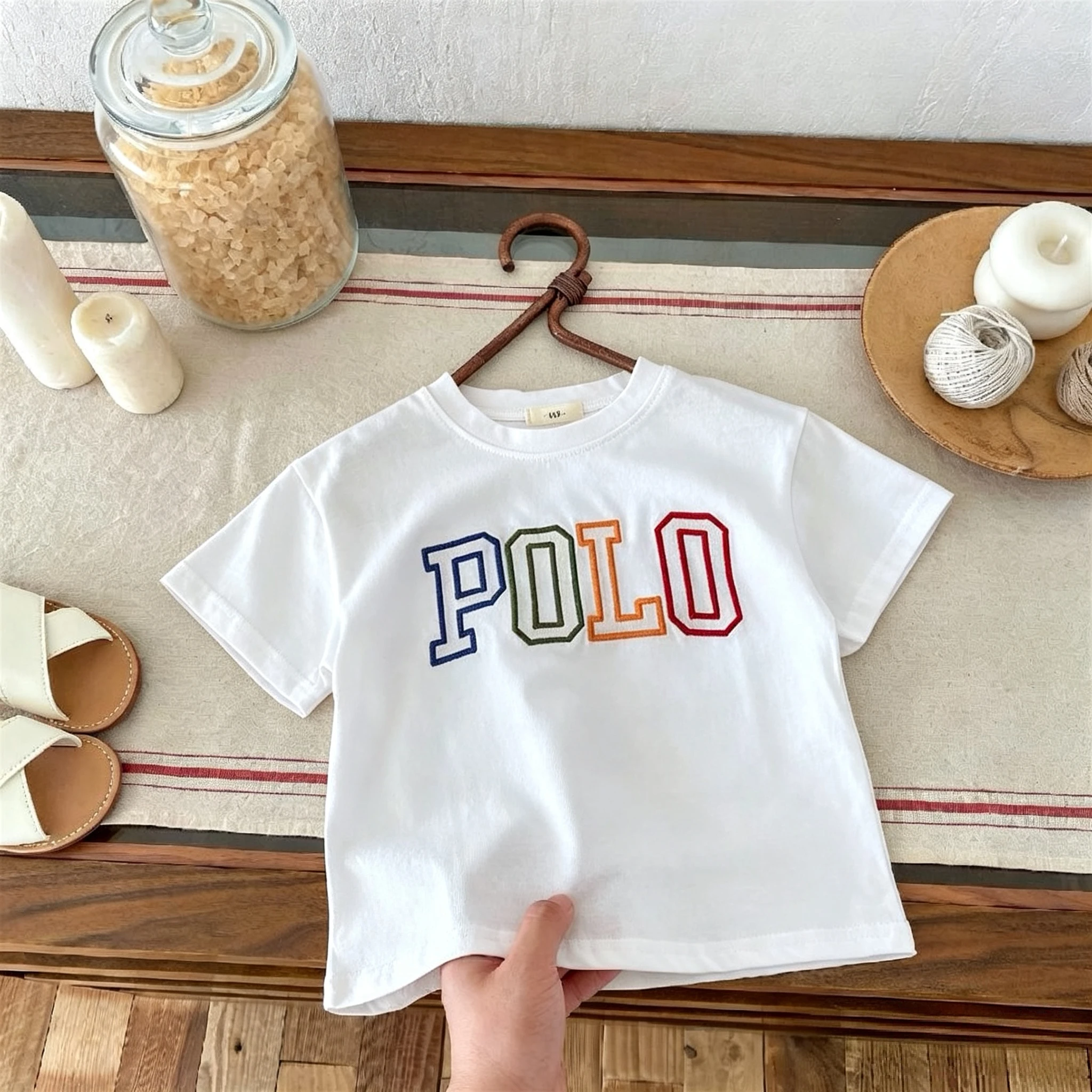 Kinderkleidung für 1-7 Jahre, Kurzarm-T-Shirt, Sommer, dünn, locker, lässig, Kinder-T-Shirts, Oberteile, Baby Mädchen Jungen, einfache, vielseitige T-Shirts – Detail 3