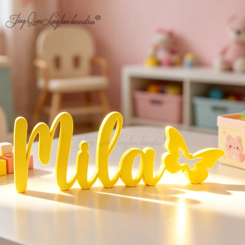 Custom Personalised Name Block  Free Standing  Room Decor  Name Sign  Name Plaque Nursery Decor Bedroom  Kids Sign