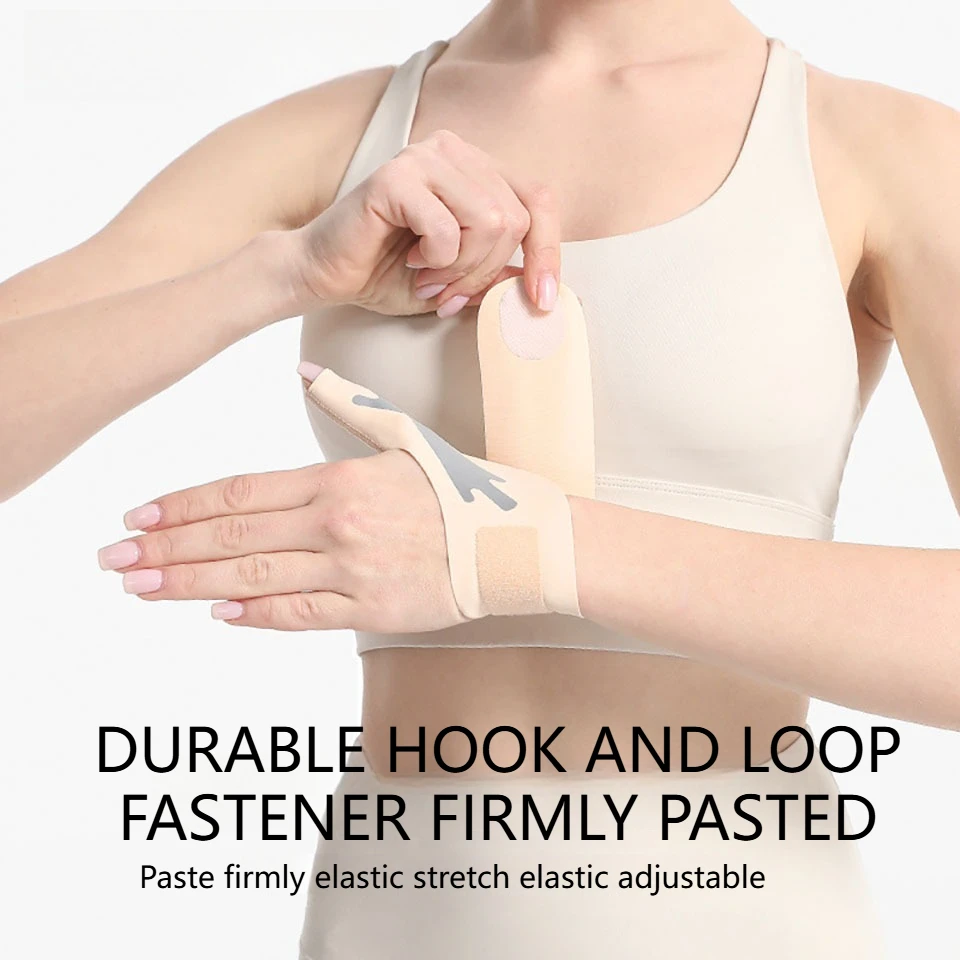GETINFIT 1Pcs Wrist Finger Guards Slat Print Thumb Protective Gear Tendon Sheath Mom Hand Sprain Thin Light Breathable Fitness