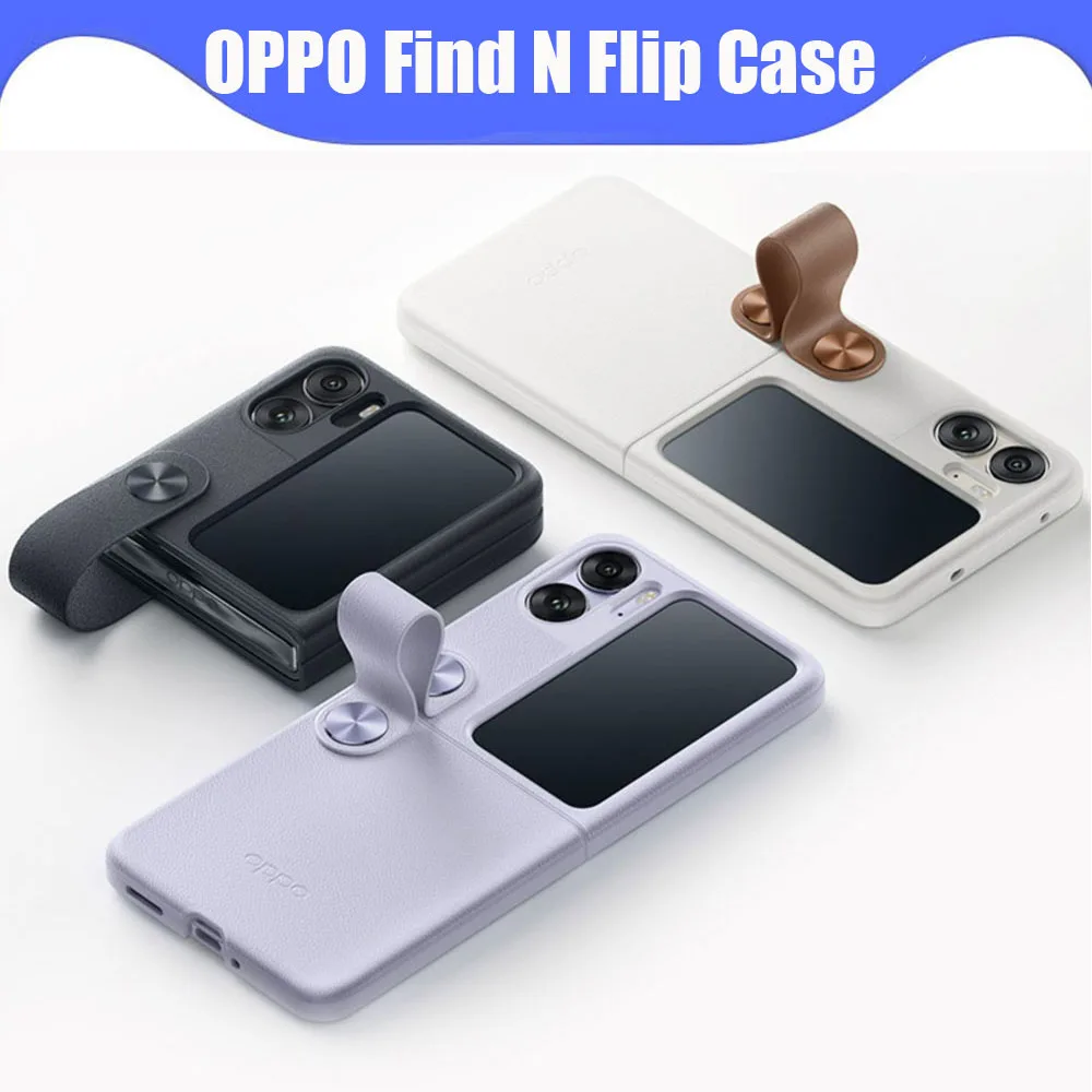 100% Original OPPO Find N2 Flip Case PU Leather Ultra Thin PC Phone Cover Case For OPPO Find N2 Flip