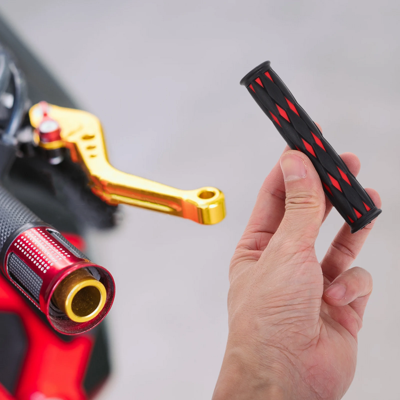 

Horn Handlebar Covers Motorcycle Electric Bike Bicycle Antislip Rubber Grip Sleeves Protector Comfortable Longlasting