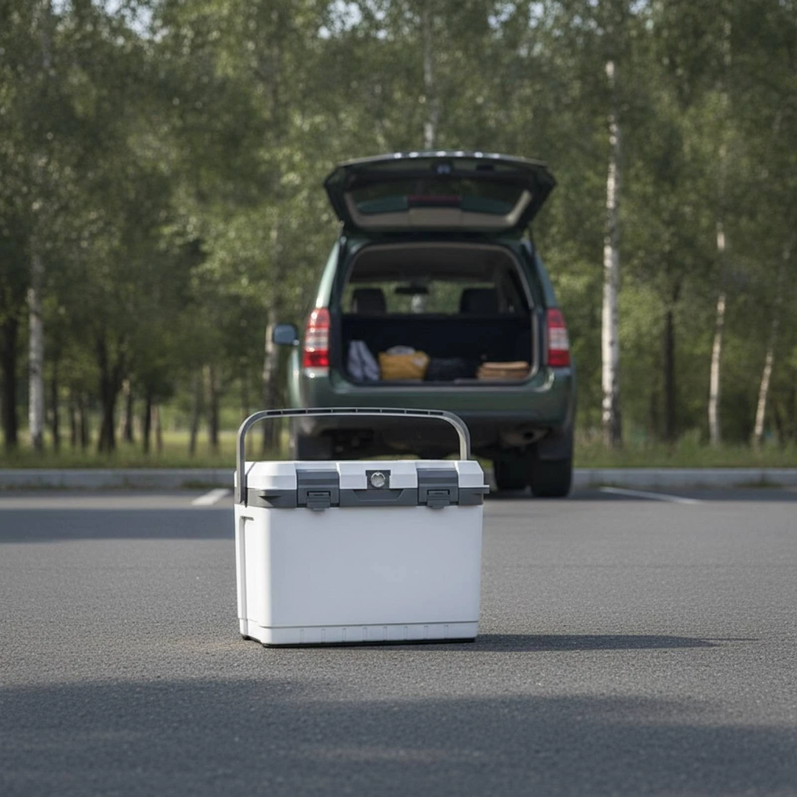 Insulated Cooler with Ice Packs Long-Lasting Hard-Sided Cooler with Handle Insulated Ice Chest Lightweight Versatile for Campers