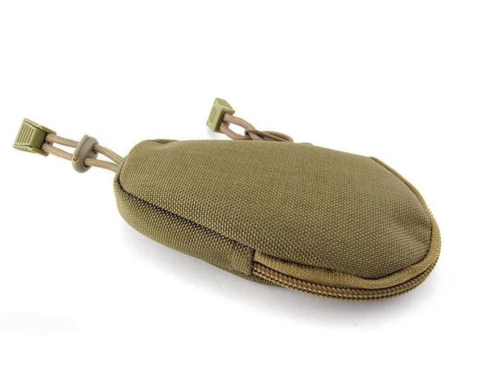 Hiking Camping Organizer EDC Mini Tactical Small Wallet Coin Purse Outdoor Men Key Pouch Money Bag Tritium Keychain Pocket Tool