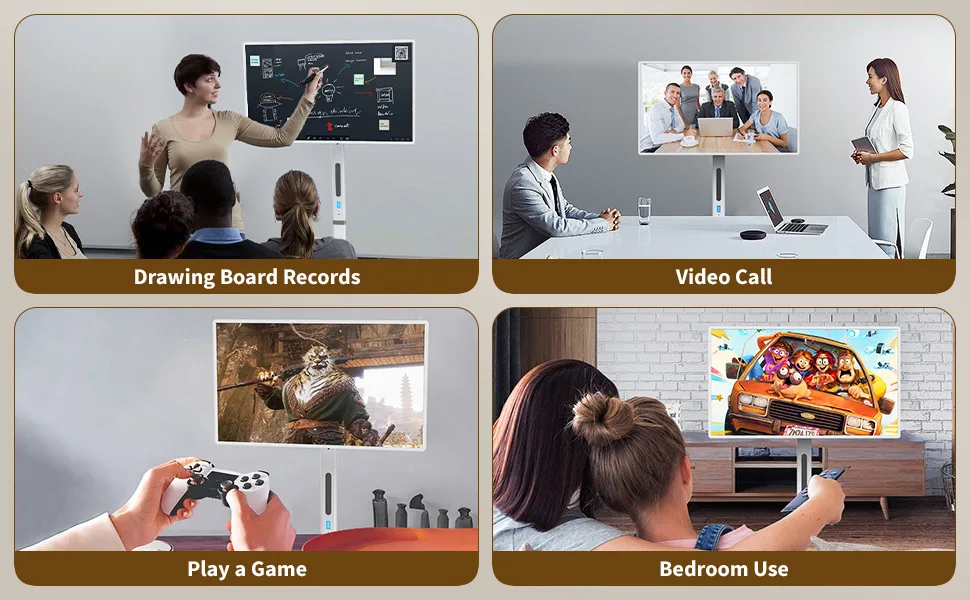 شاشة قلب 4K فائقة الوضوح، شاشة صديقة للهاتف المحمول، شاشة ذكية 32 بوصة تعمل باللمس، شاشة عرض لاسلكية متكاملة