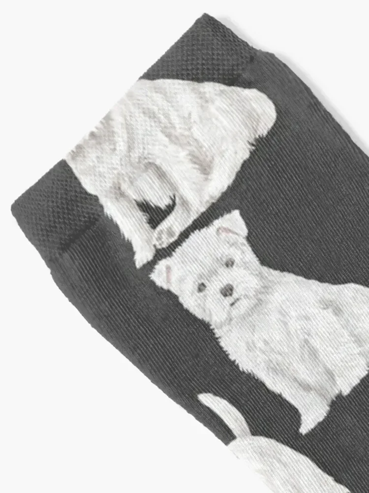 West Highland White Terrier Dog sticker sheet Socks christmas gifts short Men Socks Luxury Brand Women's