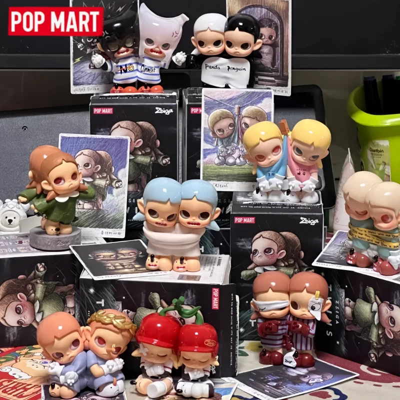 

New POP MART Zsiga Twins Series Blind Box Guess Bags Kawaii Anime Action Figure Mystery Box Collectible Dolls Girls Holiday Gift