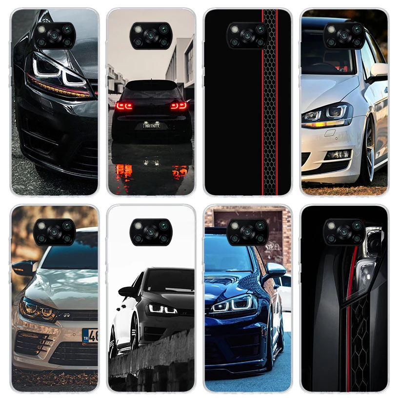 Sport Car Golf R 7 Phone Case for Xiaomi Poco X6 X5 X4 X3 Nfc F6 F5 Pro F4 Gt F3 F2 F1 M5S M4 M3 5G Soft Cover Print Fundas