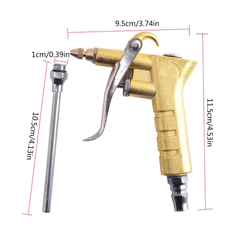 Industrial Air Blow Guns Adjustable Nozzle Steel Extension Pneumatic Air Compressor Accessory Dust Cleaning